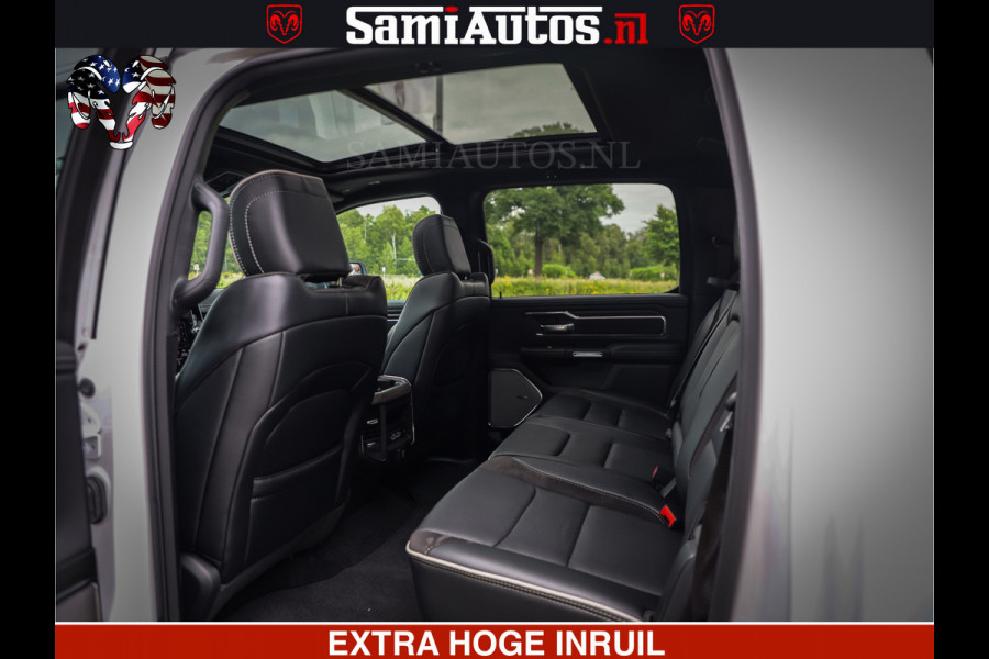 Dodge Ram 1500 GEEN MEERPRIJS | ALL IN | HELLCAT WHEELS | WIDE BODY | Laramie Night | 420Pk 636 Nn | Extra Groot Scherm + Passagiers Scher Comfortabele Dubbele Cabine met Royale 5 Zitplaatsen | Nu Leverbaar uit Voorraad | Voorraad Nr 2223 - 5047