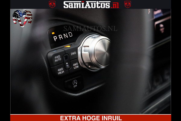 Dodge Ram 1500 GEEN MEERPRIJS | ALL IN | HELLCAT WHEELS | WIDE BODY | Laramie Night | 420Pk 636 Nn | Extra Groot Scherm + Passagiers Scher Comfortabele Dubbele Cabine met Royale 5 Zitplaatsen | Nu Leverbaar uit Voorraad | Voorraad Nr 2223 - 5047