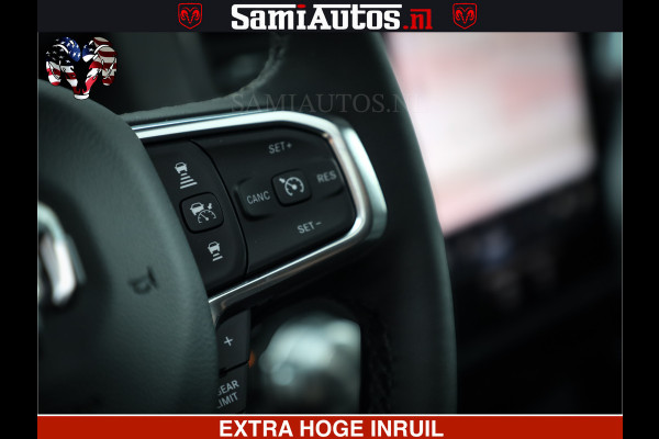 Dodge Ram 1500 GEEN MEERPRIJS | ALL IN | HELLCAT WHEELS | WIDE BODY | Laramie Night | 420Pk 636 Nn | Extra Groot Scherm + Passagiers Scher Comfortabele Dubbele Cabine met Royale 5 Zitplaatsen | Nu Leverbaar uit Voorraad | Voorraad Nr 2223 - 5047