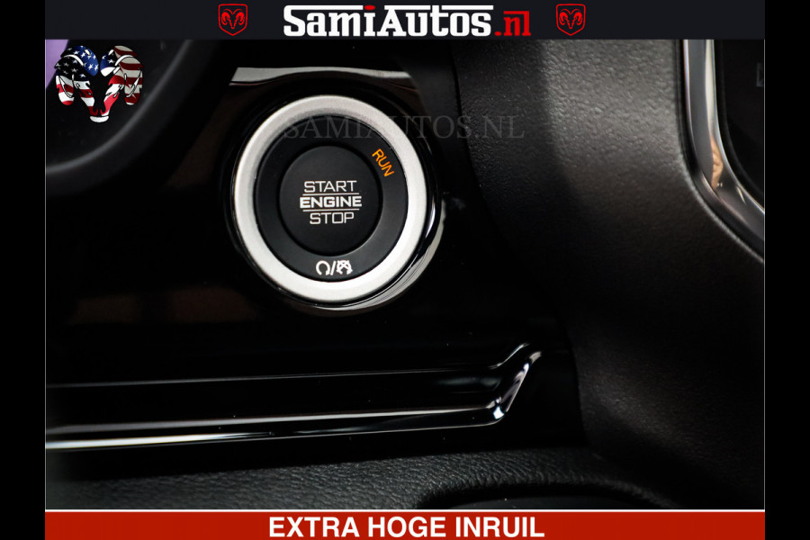 Dodge Ram 1500 GEEN MEERPRIJS | ALL IN | HELLCAT WHEELS | WIDE BODY | Laramie Night | 420Pk 636 Nn | Extra Groot Scherm + Passagiers Scher Comfortabele Dubbele Cabine met Royale 5 Zitplaatsen | Nu Leverbaar uit Voorraad | Voorraad Nr 2223 - 5047