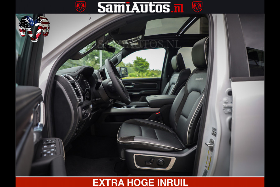 Dodge Ram 1500 GEEN MEERPRIJS | ALL IN | HELLCAT WHEELS | WIDE BODY | Laramie Night | 420Pk 636 Nn | Extra Groot Scherm + Passagiers Scher Comfortabele Dubbele Cabine met Royale 5 Zitplaatsen | Nu Leverbaar uit Voorraad | Voorraad Nr 2223 - 5047