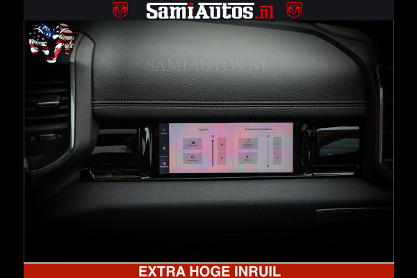 Dodge Ram 1500 GEEN MEERPRIJS | ALL IN | HELLCAT WHEELS | WIDE BODY | Laramie Night | 420Pk 636 Nn | Extra Groot Scherm + Passagiers Scher Comfortabele Dubbele Cabine met Royale 5 Zitplaatsen | Nu Leverbaar uit Voorraad | Voorraad Nr 2223 - 5047