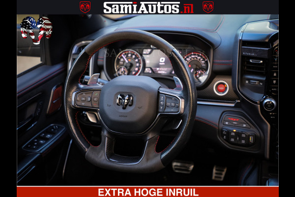 Dodge Ram 1500 TRX OLEA GREEN HELLCAT 6.2 V8 712PK | CARBON PACK | RODE STIKSELS | BOM VOL | 4PLAY WHEELS | DUBBELE CABINE | 5 PERSOONS DC | DE MOOISTE VAN NL |