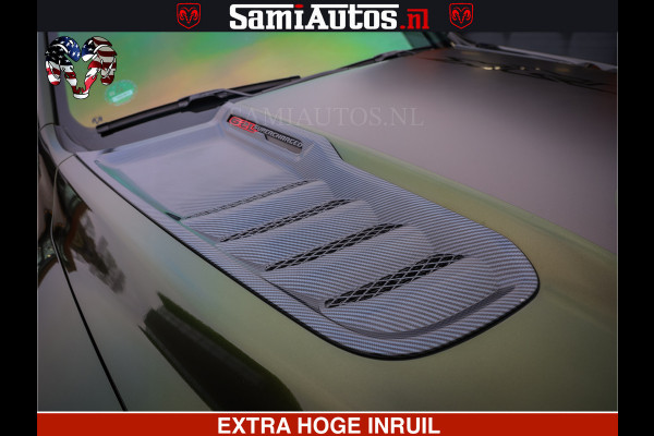 Dodge Ram 1500 TRX OLEA GREEN HELLCAT 6.2 V8 712PK | CARBON PACK | RODE STIKSELS | BOM VOL | 4PLAY WHEELS | DUBBELE CABINE | 5 PERSOONS DC | DE MOOISTE VAN NL |
