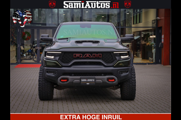 Dodge Ram 1500 TRX OLEA GREEN HELLCAT 6.2 V8 712PK | CARBON PACK | RODE STIKSELS | BOM VOL | 4PLAY WHEELS | DUBBELE CABINE | 5 PERSOONS DC | DE MOOISTE VAN NL |