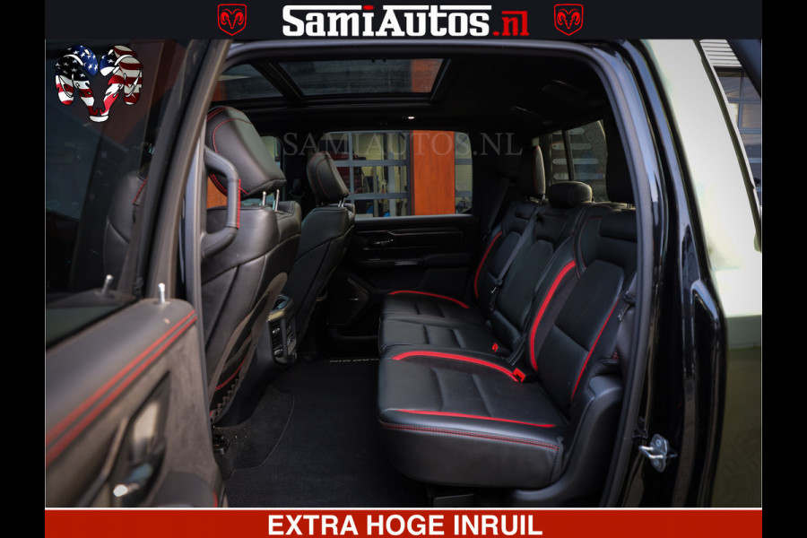 Dodge Ram 1500 TRX OLEA GREEN HELLCAT 6.2 V8 712PK | CARBON PACK | RODE STIKSELS | BOM VOL | 4PLAY WHEELS | DUBBELE CABINE | 5 PERSOONS DC | DE MOOISTE VAN NL |