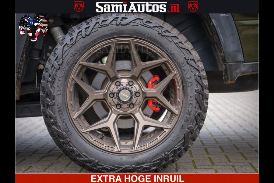 Dodge Ram 1500 TRX OLEA GREEN HELLCAT 6.2 V8 712PK | CARBON PACK | RODE STIKSELS | BOM VOL | 4PLAY WHEELS | DUBBELE CABINE | 5 PERSOONS DC | DE MOOISTE VAN NL |