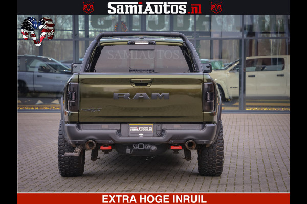 Dodge Ram 1500 TRX OLEA GREEN HELLCAT 6.2 V8 712PK | CARBON PACK | RODE STIKSELS | BOM VOL | 4PLAY WHEELS | DUBBELE CABINE | 5 PERSOONS DC | DE MOOISTE VAN NL |