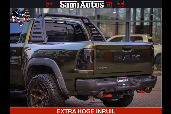 Dodge Ram 1500 TRX OLEA GREEN HELLCAT 6.2 V8 712PK | CARBON PACK | RODE STIKSELS | BOM VOL | 4PLAY WHEELS | DUBBELE CABINE | 5 PERSOONS DC | DE MOOISTE VAN NL |