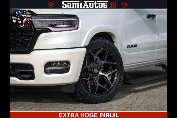Dodge Ram 1500 Limited Night High Output 540HP 706Nm | Massage + Full Option | De Meest Luxe en Volle Pick-Up in zijn Klasse | Comfortabele Dubbele Cabine met Royale 5 Zitplaatsen | BPM vrij | Nu Leverbaar uit Voorraad | Voorraad Nr 2336 - 7700