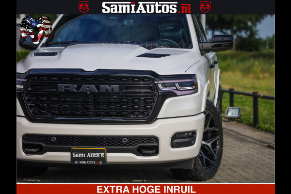 Dodge Ram 1500 Limited Night High Output 540HP 706Nm | Massage + Full Option | De Meest Luxe en Volle Pick-Up in zijn Klasse | Comfortabele Dubbele Cabine met Royale 5 Zitplaatsen | BPM vrij | Nu Leverbaar uit Voorraad | Voorraad Nr 2336 - 7700
