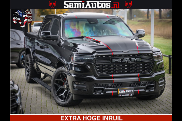 Dodge Ram 1500 Limited Night High Output 540HP 706Nm | Massage + Full Option | De Meest Luxe en Volle Pick-Up in zijn Klasse | Comfortabele Dubbele Cabine met Royale 5 Zitplaatsen | BPM vrij | Nu Leverbaar uit Voorraad | Voorraad Nr 2324 - 5142