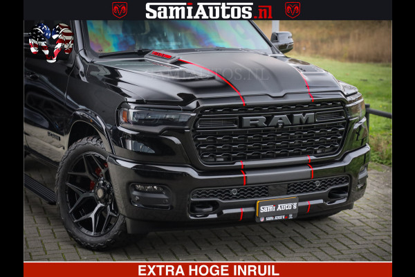 Dodge Ram 1500 Limited Night High Output 540HP 706Nm | Massage + Full Option | De Meest Luxe en Volle Pick-Up in zijn Klasse | Comfortabele Dubbele Cabine met Royale 5 Zitplaatsen | BPM vrij | Nu Leverbaar uit Voorraad | Voorraad Nr 2324 - 5142