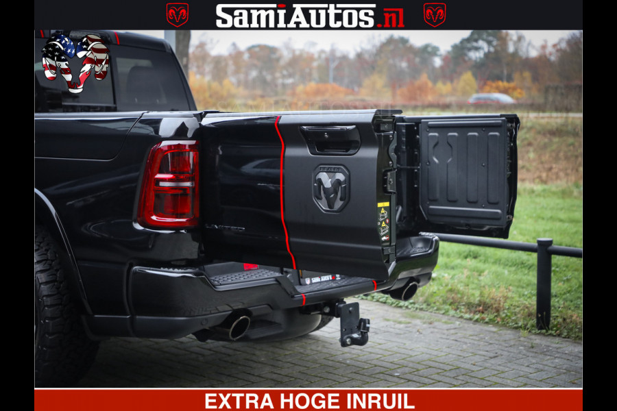 Dodge Ram 1500 Limited Night High Output 540HP 706Nm | Massage + Full Option | De Meest Luxe en Volle Pick-Up in zijn Klasse | Comfortabele Dubbele Cabine met Royale 5 Zitplaatsen | BPM vrij | Nu Leverbaar uit Voorraad | Voorraad Nr 2324 - 5142