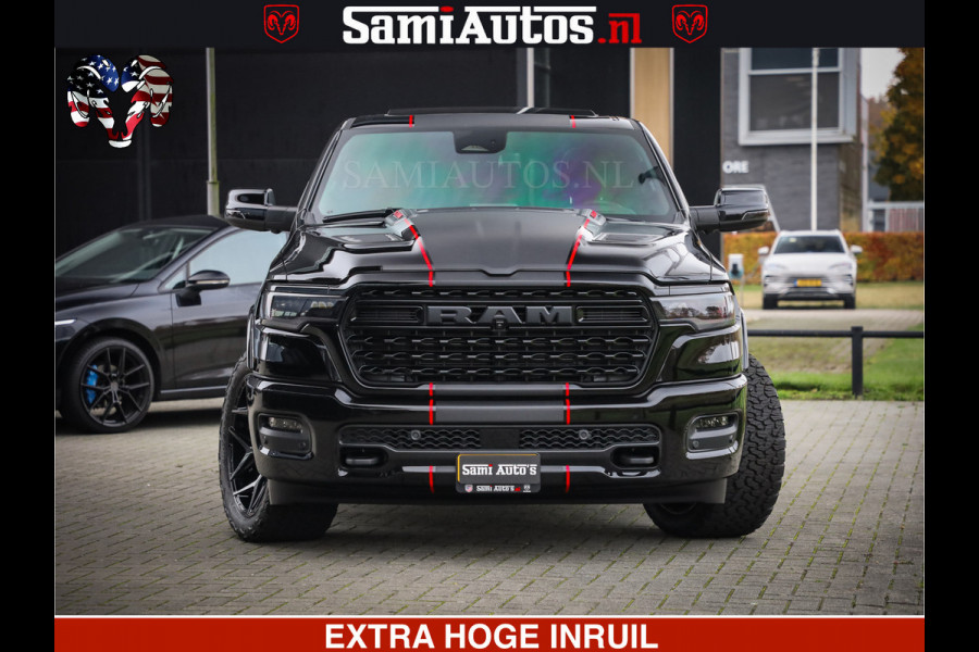 Dodge Ram 1500 Limited Night High Output 540HP 706Nm | Massage + Full Option | De Meest Luxe en Volle Pick-Up in zijn Klasse | Comfortabele Dubbele Cabine met Royale 5 Zitplaatsen | BPM vrij | Nu Leverbaar uit Voorraad | Voorraad Nr 2324 - 5142