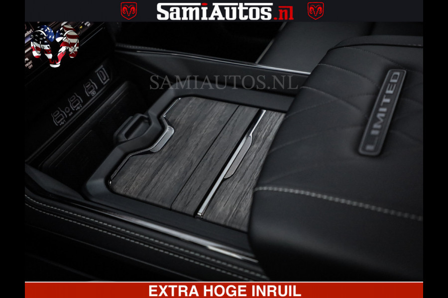 Dodge Ram 1500 Limited Night High Output 540HP 706Nm | Massage + Full Option | De Meest Luxe en Volle Pick-Up in zijn Klasse | Comfortabele Dubbele Cabine met Royale 5 Zitplaatsen | BPM vrij | Nu Leverbaar uit Voorraad | Voorraad Nr 2324 - 5142