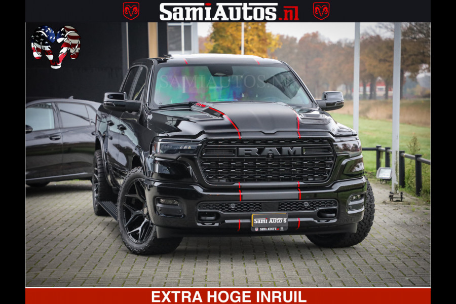 Dodge Ram 1500 Limited Night High Output 540HP 706Nm | Massage + Full Option | De Meest Luxe en Volle Pick-Up in zijn Klasse | Comfortabele Dubbele Cabine met Royale 5 Zitplaatsen | BPM vrij | Nu Leverbaar uit Voorraad | Voorraad Nr 2324 - 5142