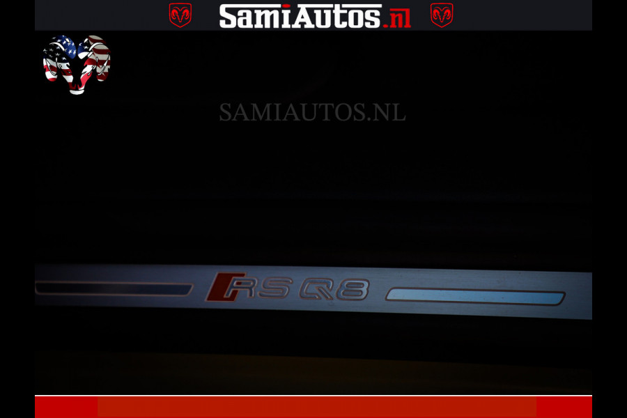 Audi RS Q8 RSQ8 600PK 4.0 TFSI | MATT OLIVE GREEN | QUATTRO | MEGA VOLLE RSQ8 | BANG & OLUFSEN | HUD | 4 WIELBESTURING | 23 INCH AUDI SPORT WHEELS | RS BEKLEDING ZWART | PANO | SOFTCLOSE | De Lamborghini Urus en Audi RS Q8 zijn beide supersnelle SUV's met dezelfde basis (4.0L V8 twin-turbo motor van de VW Group)