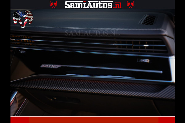 Audi RS Q8 RSQ8 600PK 4.0 TFSI | MATT OLIVE GREEN | QUATTRO | MEGA VOLLE RSQ8 | BANG & OLUFSEN | HUD | 4 WIELBESTURING | 23 INCH AUDI SPORT WHEELS | RS BEKLEDING ZWART | PANO | SOFTCLOSE | De Lamborghini Urus en Audi RS Q8 zijn beide supersnelle SUV's met dezelfde basis (4.0L V8 twin-turbo motor van de VW Group)