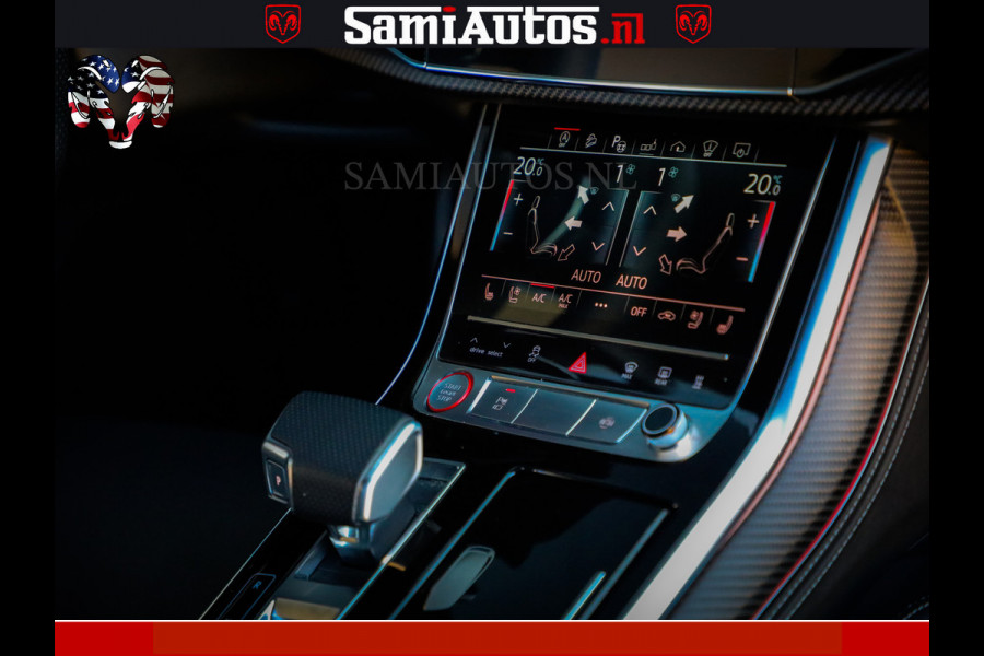 Audi RS Q8 RSQ8 600PK 4.0 TFSI | MATT OLIVE GREEN | QUATTRO | MEGA VOLLE RSQ8 | BANG & OLUFSEN | HUD | 4 WIELBESTURING | 23 INCH AUDI SPORT WHEELS | RS BEKLEDING ZWART | PANO | SOFTCLOSE | De Lamborghini Urus en Audi RS Q8 zijn beide supersnelle SUV's met dezelfde basis (4.0L V8 twin-turbo motor van de VW Group)