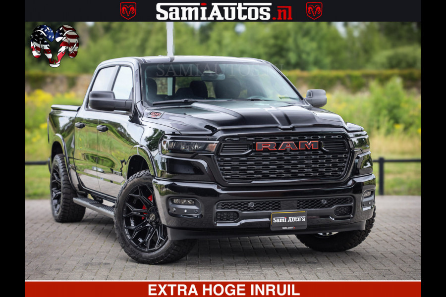 Dodge Ram TradesMan 6 Persoons Uitvoering | LEDER RS | 420Pk 636Nm | Pick-Up | Comfortabele Dubbele Cabine met Royale 6 Zitplaatsen | BPM vrij | Nu Leverbaar uit Voorraad | Voorraad Nr 2217- 2911