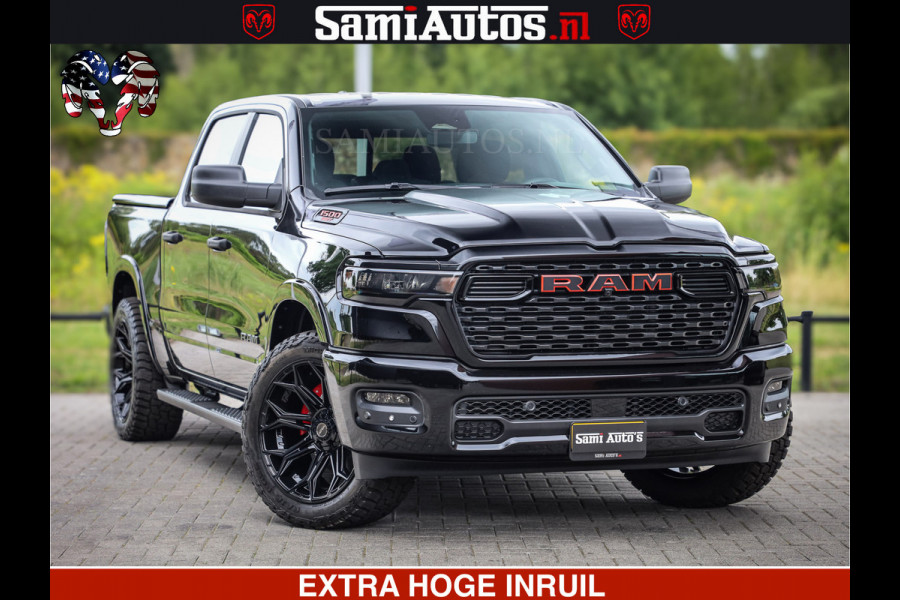 Dodge Ram TradesMan 6 Persoons Uitvoering | LEDER RS | 420Pk 636Nm | Pick-Up | Comfortabele Dubbele Cabine met Royale 6 Zitplaatsen | BPM vrij | Nu Leverbaar uit Voorraad | Voorraad Nr 2217- 2911