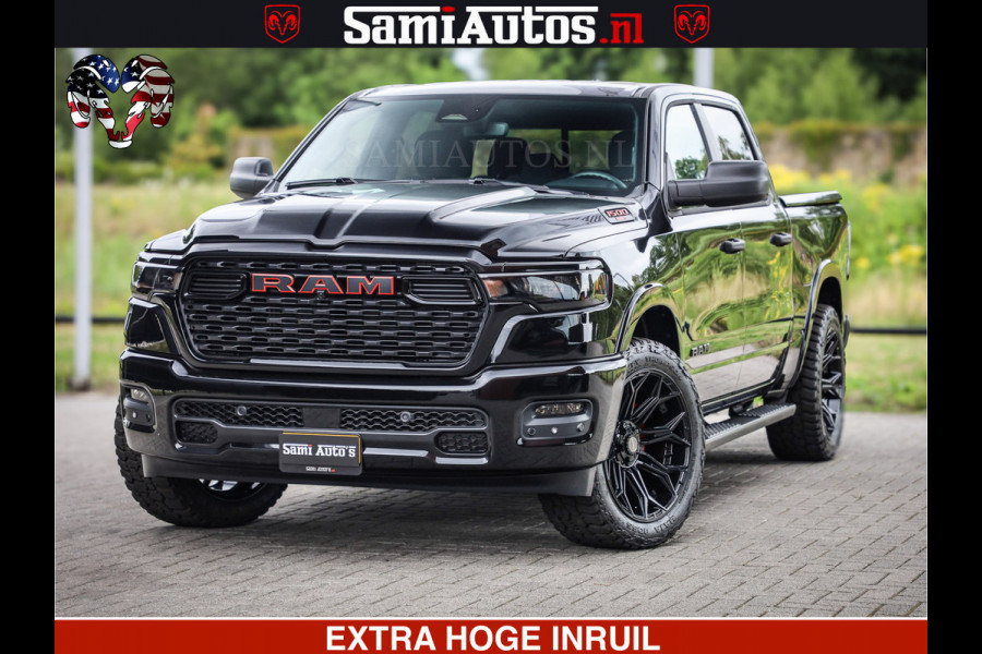 Dodge Ram TradesMan 6 Persoons Uitvoering | LEDER RS | 420Pk 636Nm | Pick-Up | Comfortabele Dubbele Cabine met Royale 6 Zitplaatsen | BPM vrij | Nu Leverbaar uit Voorraad | Voorraad Nr 2217- 2911