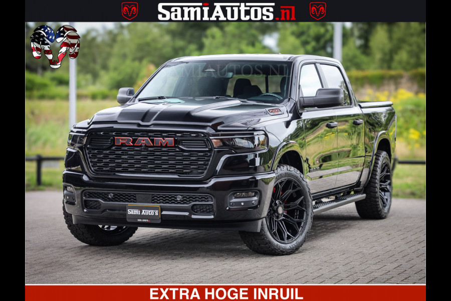 Dodge Ram TradesMan 6 Persoons Uitvoering | LEDER RS | 420Pk 636Nm | Pick-Up | Comfortabele Dubbele Cabine met Royale 6 Zitplaatsen | BPM vrij | Nu Leverbaar uit Voorraad | Voorraad Nr 2217- 2911