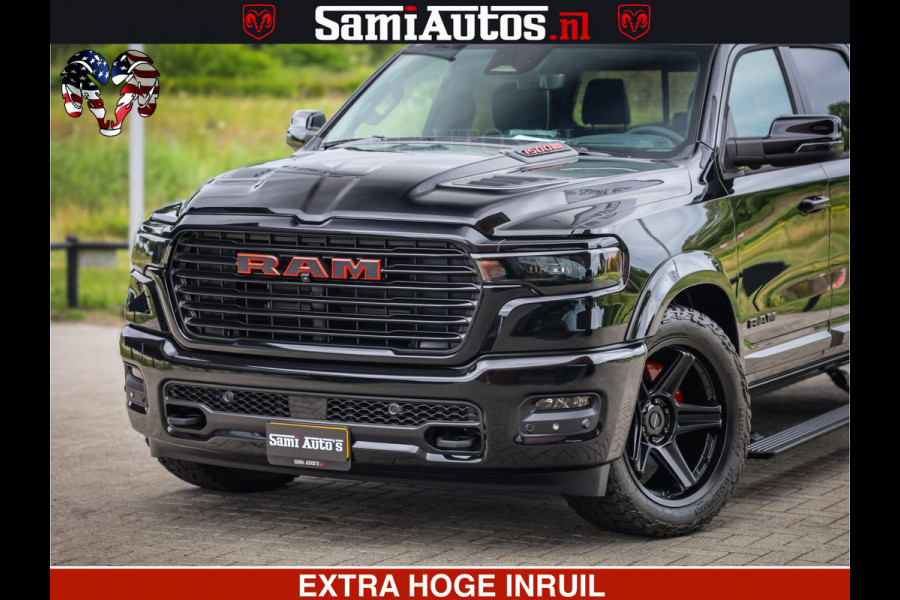 Dodge Ram 1500 Night Premium | Full Option | De Meest Luxe Pick-Up in zijn Klasse | Comfortabele Dubbele Cabine met Royale 5 Zitplaatsen | BPM vrij | Nu Leverbaar uit Voorraad | Voorraad Nr 2287 - 3384