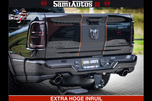 Dodge Ram 1500 Limited SPORT H.O 540HP 706Nm | Massage + Full Option | De Meest Luxe en Volle Pick-Up in zijn Klasse | Comfortabele Dubbele Cabine met Royale 5 Zitplaatsen | BPM vrij | Nu Leverbaar uit Voorraad | Voorraad Nr 2331