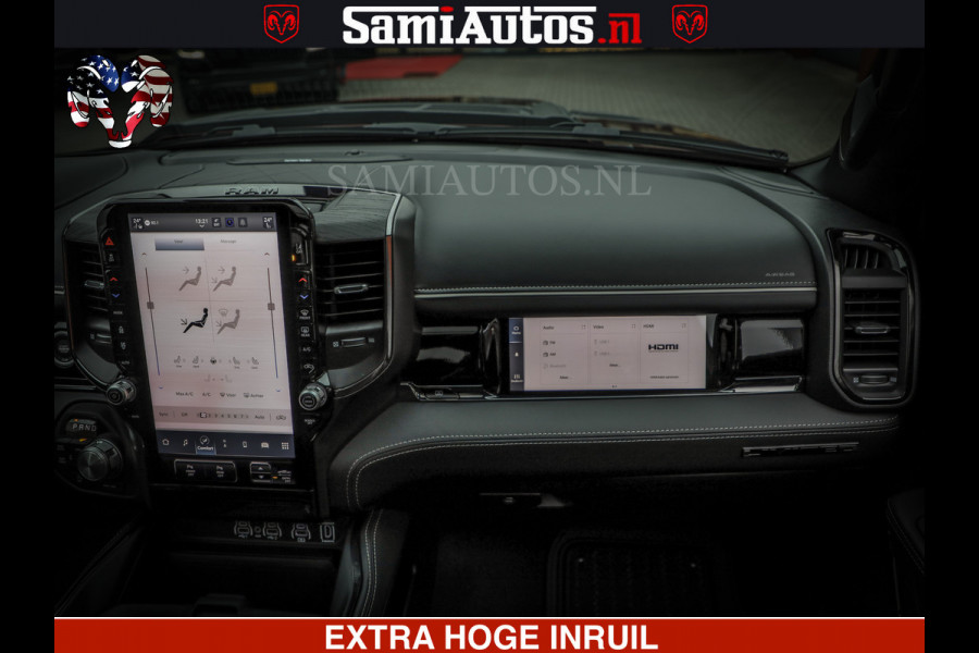 Dodge Ram 1500 Limited SPORT H.O 540HP 706Nm | Massage + Full Option | De Meest Luxe en Volle Pick-Up in zijn Klasse | Comfortabele Dubbele Cabine met Royale 5 Zitplaatsen | BPM vrij | Nu Leverbaar uit Voorraad | Voorraad Nr 2331