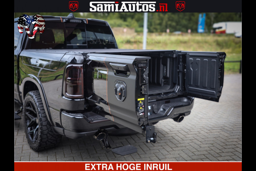 Dodge Ram 1500 Limited SPORT H.O 540HP 706Nm | Massage + Full Option | De Meest Luxe en Volle Pick-Up in zijn Klasse | Comfortabele Dubbele Cabine met Royale 5 Zitplaatsen | BPM vrij | Nu Leverbaar uit Voorraad | Voorraad Nr 2331