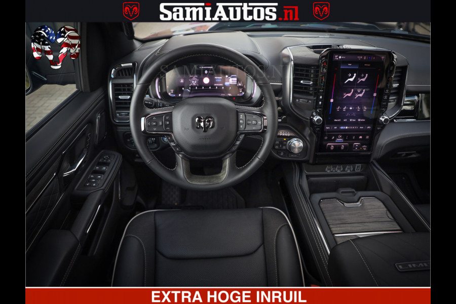 Dodge Ram 1500 Limited SPORT H.O 540HP 706Nm | Massage + Full Option | De Meest Luxe en Volle Pick-Up in zijn Klasse | Comfortabele Dubbele Cabine met Royale 5 Zitplaatsen | BPM vrij | Nu Leverbaar uit Voorraad | Voorraad Nr 2331