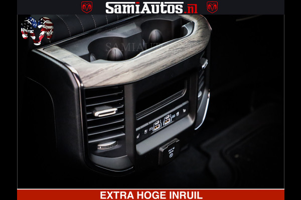 Dodge Ram 1500 1500 Limited Night High Output 540HP 706Nm | Massage + Full Option | De Meest Luxe en Volle Pick-Up in zijn Klasse | Comfortabele Dubbele Cabine met Royale 5 Zitplaatsen | BPM vrij | Nu Leverbaar uit Voorraad | Voorraad Nr 2298 - 7479