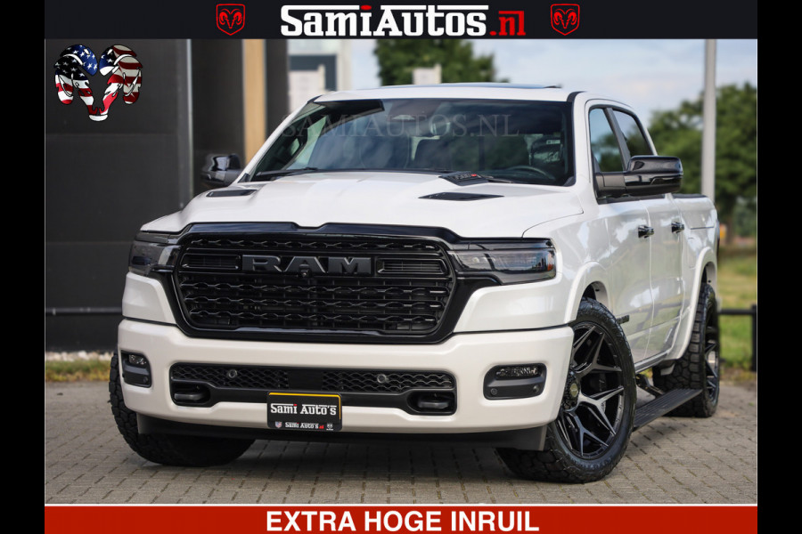 Dodge Ram 1500 1500 Limited Night High Output 540HP 706Nm | Massage + Full Option | De Meest Luxe en Volle Pick-Up in zijn Klasse | Comfortabele Dubbele Cabine met Royale 5 Zitplaatsen | BPM vrij | Nu Leverbaar uit Voorraad | Voorraad Nr 2298 - 7479