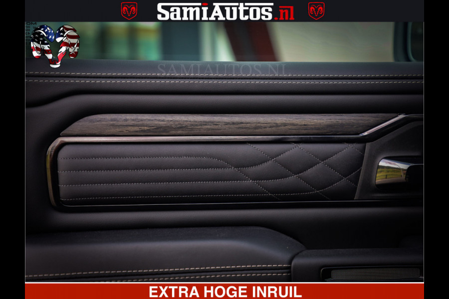 Dodge Ram 1500 Limited Night H.O 540HP 706Nm | Massage + Full Option | De Meest Luxe en Volle Pick-Up in zijn Klasse | Comfortabele Dubbele Cabine met Royale 5 Zitplaatsen | BPM vrij | Nu Leverbaar uit Voorraad | Voorraad Nr 2348 - 5158