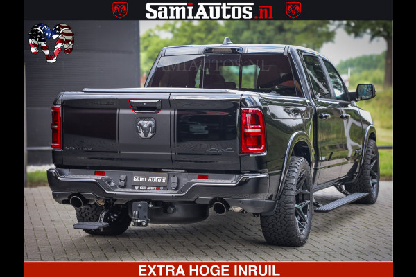 Dodge Ram 1500 Limited Night H.O 540HP 706Nm | Massage + Full Option | De Meest Luxe en Volle Pick-Up in zijn Klasse | Comfortabele Dubbele Cabine met Royale 5 Zitplaatsen | BPM vrij | Nu Leverbaar uit Voorraad | Voorraad Nr 2348 - 5158