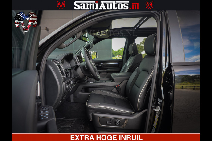 Dodge Ram 1500 Limited Night H.O 540HP 706Nm | Massage + Full Option | De Meest Luxe en Volle Pick-Up in zijn Klasse | Comfortabele Dubbele Cabine met Royale 5 Zitplaatsen | BPM vrij | Nu Leverbaar uit Voorraad | Voorraad Nr 2348 - 5158
