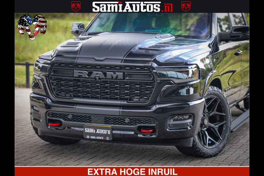 Dodge Ram 1500 Limited Night H.O 540HP 706Nm | Massage + Full Option | De Meest Luxe en Volle Pick-Up in zijn Klasse | Comfortabele Dubbele Cabine met Royale 5 Zitplaatsen | BPM vrij | Nu Leverbaar uit Voorraad | Voorraad Nr 2348 - 5158