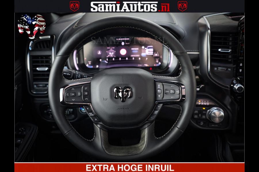 Dodge Ram 1500 Limited Night H.O 540HP 706Nm | Massage + Full Option | De Meest Luxe en Volle Pick-Up in zijn Klasse | Comfortabele Dubbele Cabine met Royale 5 Zitplaatsen | BPM vrij | Nu Leverbaar uit Voorraad | Voorraad Nr 2348 - 5158