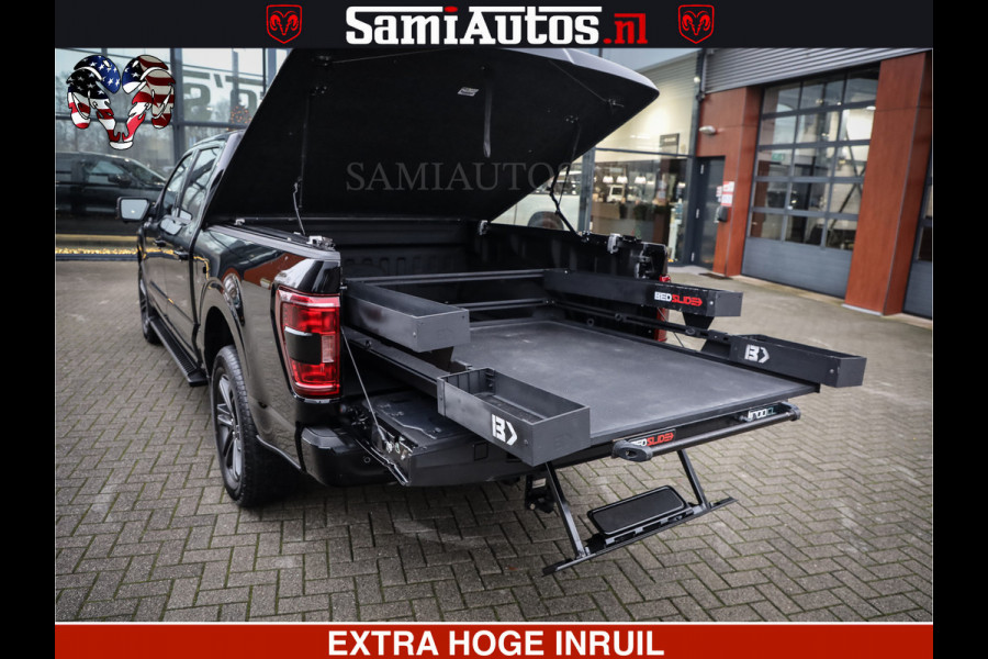 Ford USA F-150 BLACK OPS | 5.0 V8 406PK | 360 CAMERA | UITLAAT KLEP | BEDSLIDE | CREW CAB | LEDER | CREW CAB | DUBBELE CABINE | 5 PERSOONS | DC | GRIJSKENTEKEN |