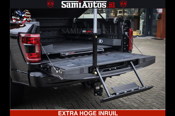 Ford USA F-150 BLACK OPS | 5.0 V8 406PK | 360 CAMERA | UITLAAT KLEP | BEDSLIDE | CREW CAB | LEDER | CREW CAB | DUBBELE CABINE | 5 PERSOONS | DC | GRIJSKENTEKEN |