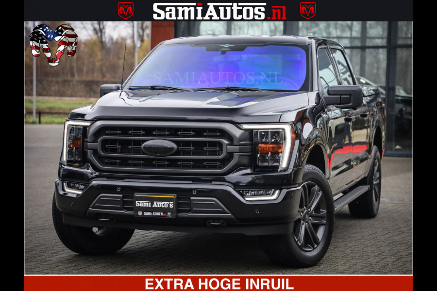 Dodge Ram FORD F150 BLACK OPS | 5.0 V8 406PK | 360 CAMERA | UITLAAT KLEP | BEDSLIDE | CREW CAB | LEDER | CREW CAB | DUBBELE CABINE | 5 PERSOONS | DC | GRIJSKENTEKEN |