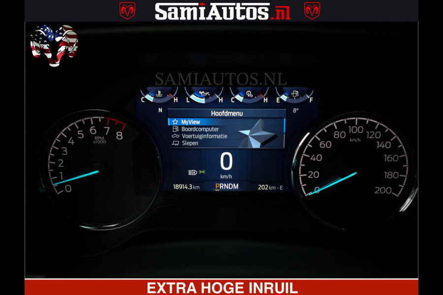 Dodge Ram FORD F150 BLACK OPS | 5.0 V8 406PK | 360 CAMERA | UITLAAT KLEP | BEDSLIDE | CREW CAB | LEDER | CREW CAB | DUBBELE CABINE | 5 PERSOONS | DC | GRIJSKENTEKEN |