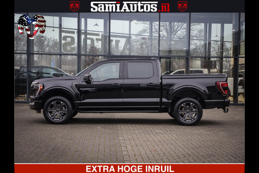 Dodge Ram FORD F150 BLACK OPS | 5.0 V8 406PK | 360 CAMERA | UITLAAT KLEP | BEDSLIDE | CREW CAB | LEDER | CREW CAB | DUBBELE CABINE | 5 PERSOONS | DC | GRIJSKENTEKEN |