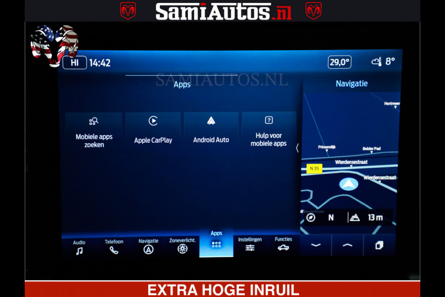 Dodge Ram FORD F150 BLACK OPS | 5.0 V8 406PK | 360 CAMERA | UITLAAT KLEP | BEDSLIDE | CREW CAB | LEDER | CREW CAB | DUBBELE CABINE | 5 PERSOONS | DC | GRIJSKENTEKEN |