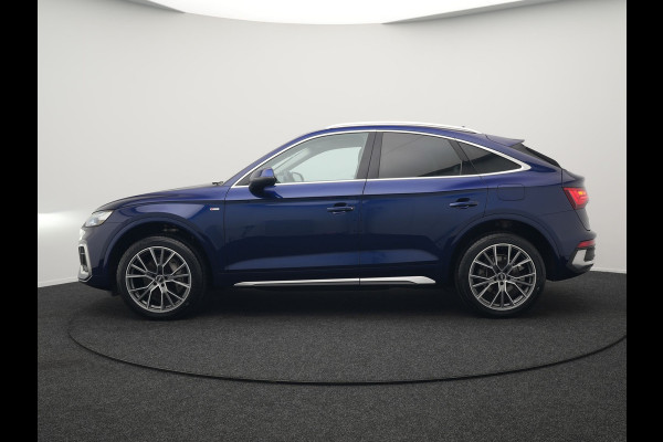 Audi Q5 Sportback 55 TFSI e Quattro S Line Plug in Hybrid 367pk PHEV | Trekhaak af Fabriek | Alcantara Sportstoelen Verwarmd | Adaptive Cruise | Apple Carplay | Virtual | Navigatie | Camera | DAB |