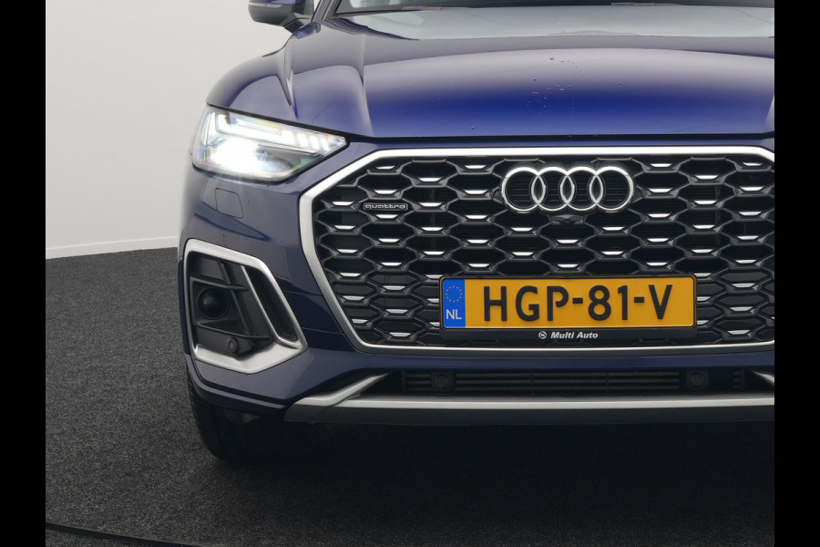 Audi Q5 Sportback 55 TFSI e Quattro S Line Plug in Hybrid 367pk PHEV | Trekhaak af Fabriek | Alcantara Sportstoelen Verwarmd | Adaptive Cruise | Apple Carplay | Virtual | Navigatie | Camera | DAB |