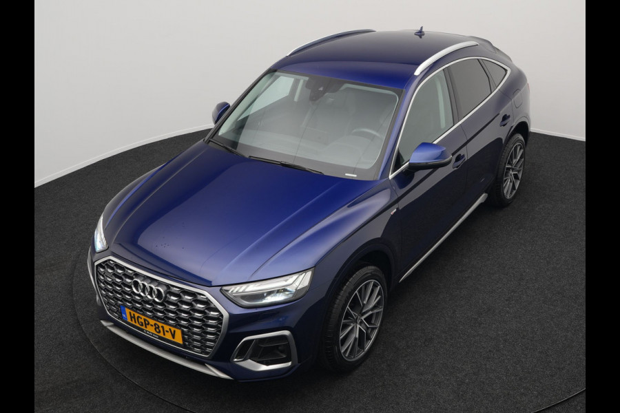 Audi Q5 Sportback 55 TFSI e Quattro S Line Plug in Hybrid 367pk PHEV | Trekhaak af Fabriek | Alcantara Sportstoelen Verwarmd | Adaptive Cruise | Apple Carplay | Virtual | Navigatie | Camera | DAB |