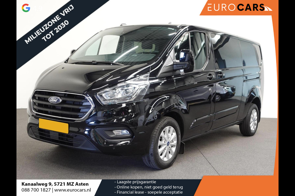 Ford Transit Custom 300 2.0 TDCI L2H1 Dubbele Cabine Automaat Navi Airco 2 Schuifdeuren Trekhaak Parkeersensoren Carplay